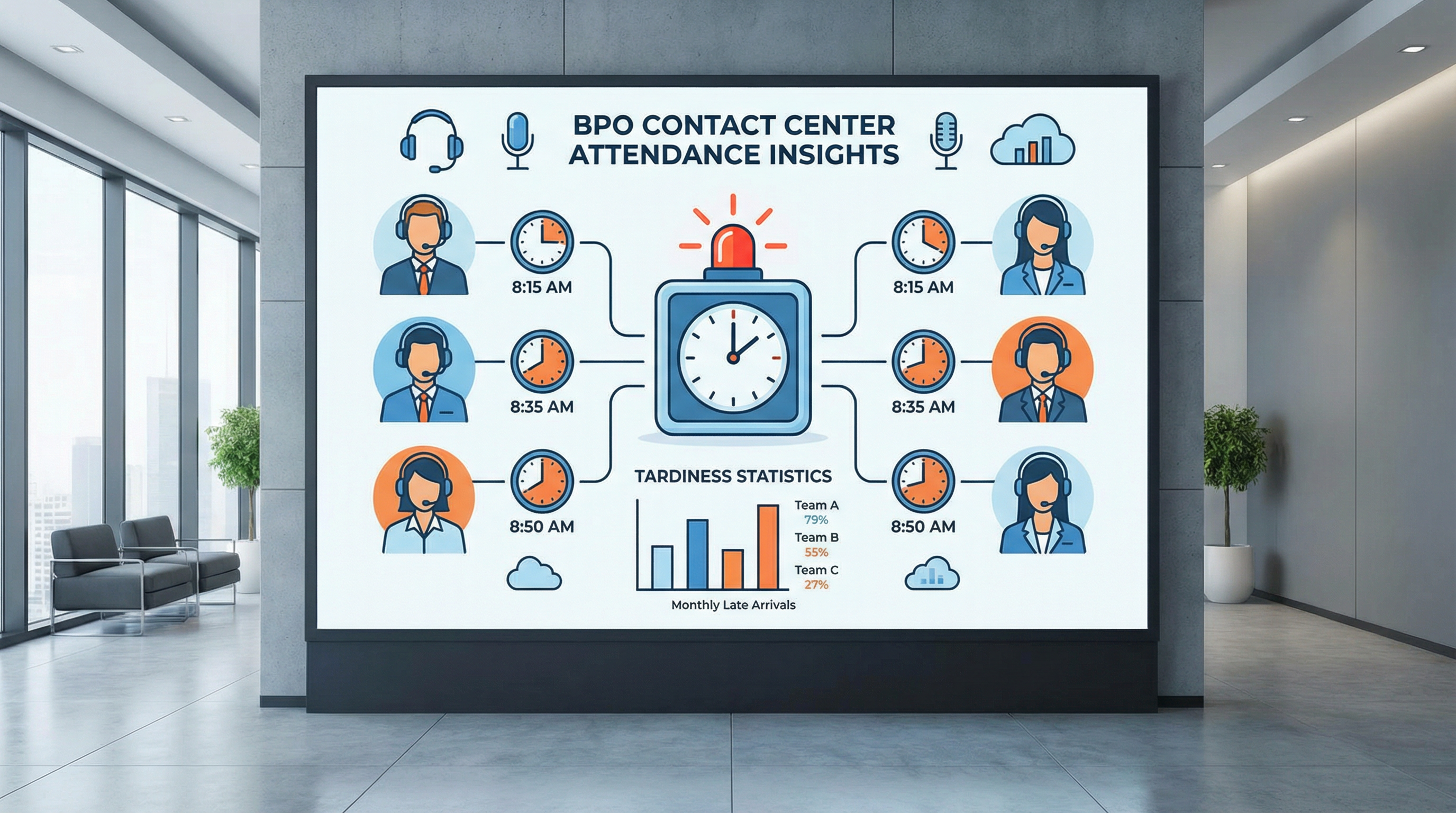 Detecting and Reducing Late Arrivals: A Data-Driven Approach for BPO Contact Centers