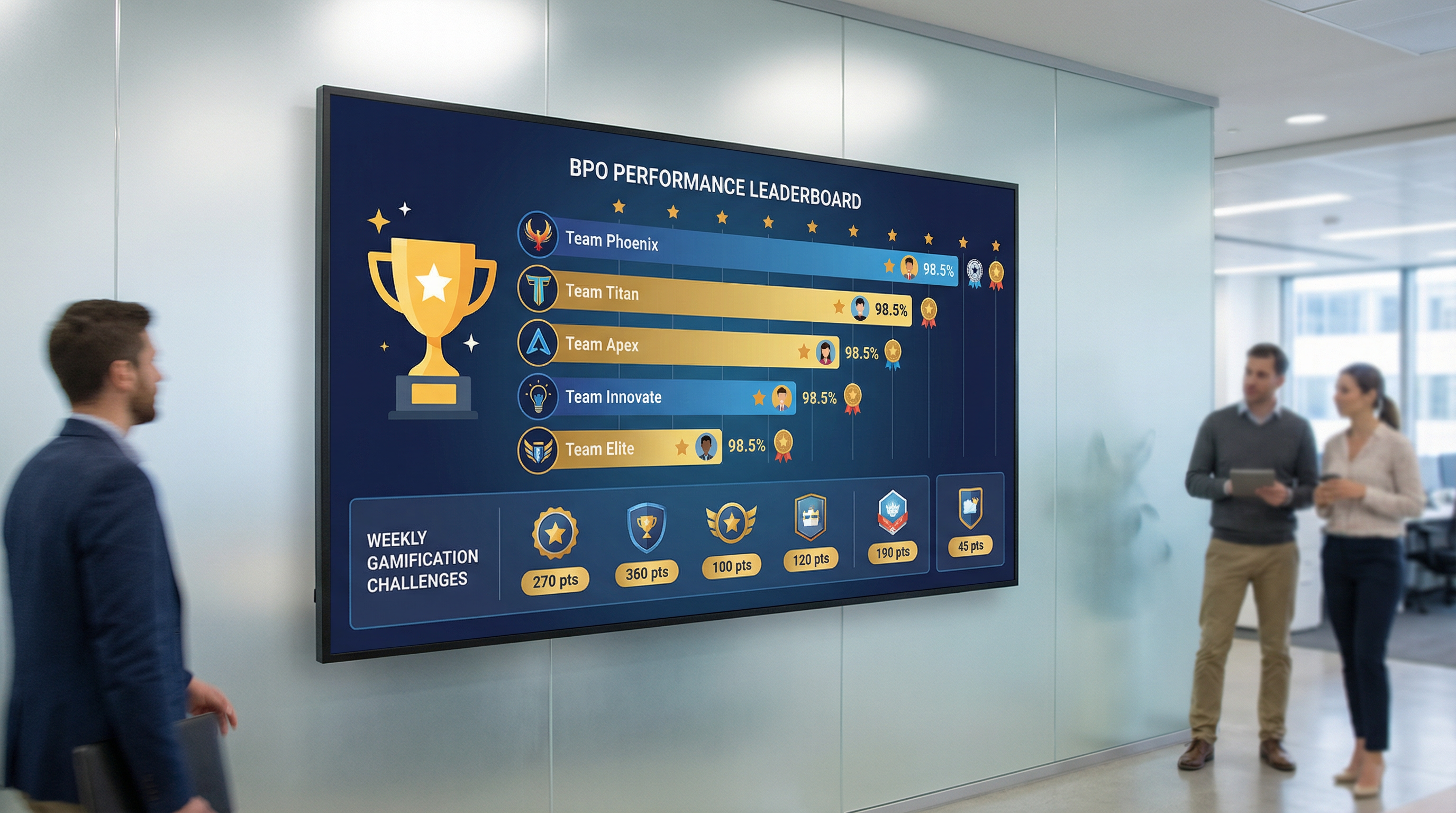Team Performance Leaderboards: Using Gamification to Drive BPO Excellence